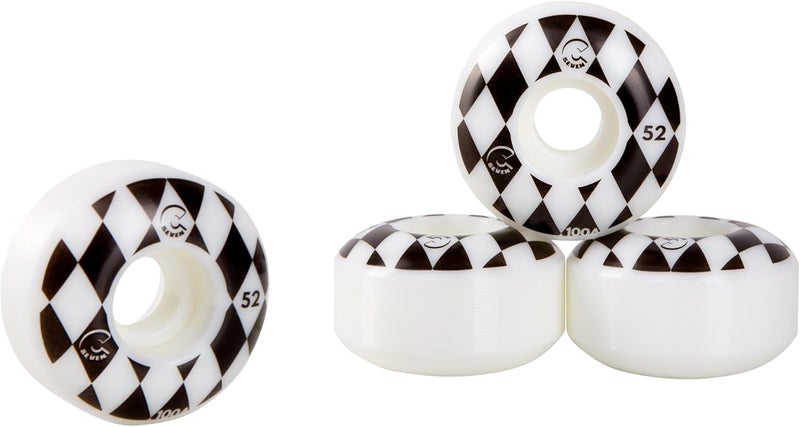 Cal 7 Catch-22 Skateboard Wheels, 52mm & 100A, Black & White Design, Great for Trick, Street & More - Image 3